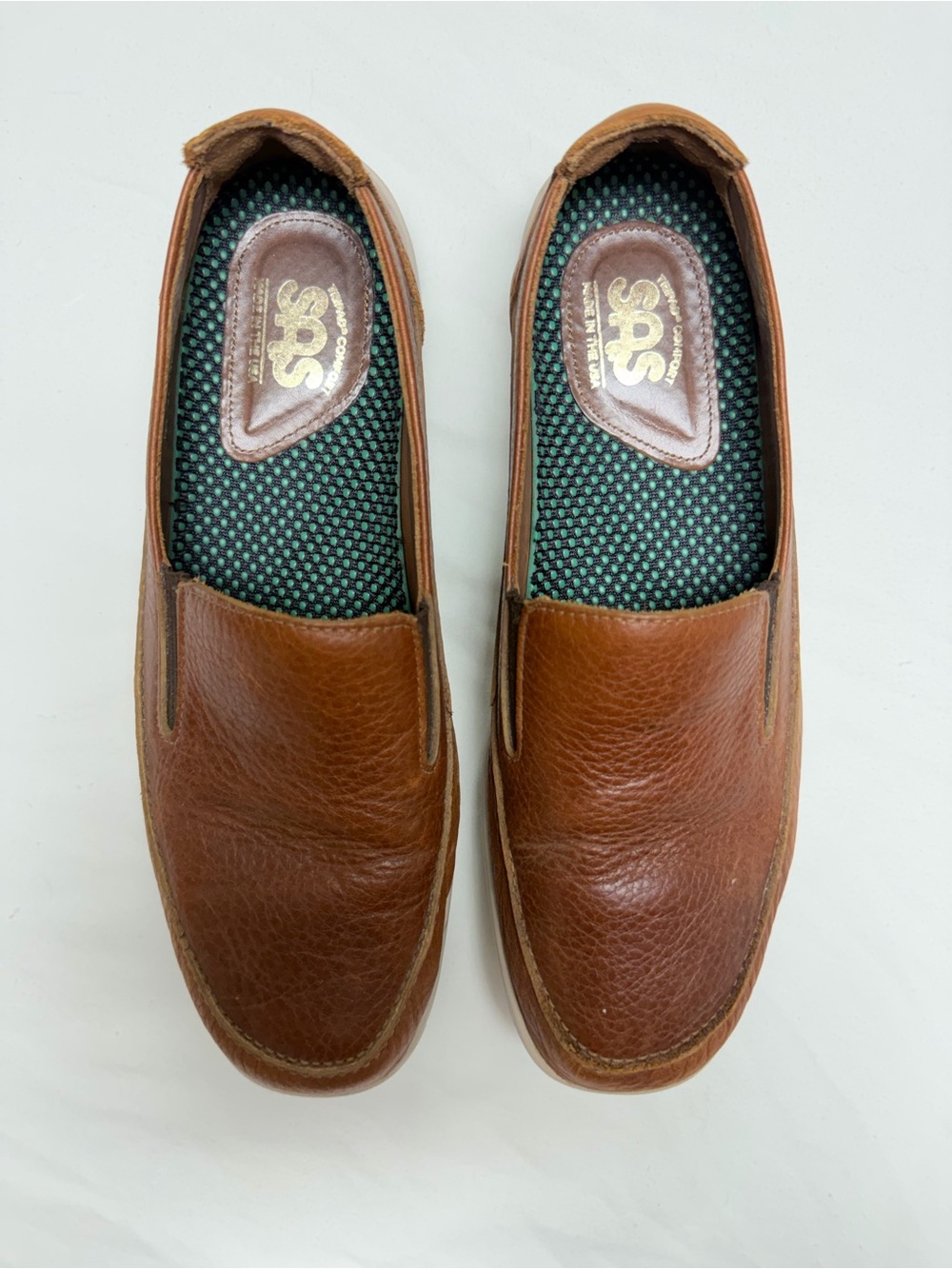 SAS Tripad Comfort Weekender Men’s Slip On Leather Loafers Size 10.5M Sandstone